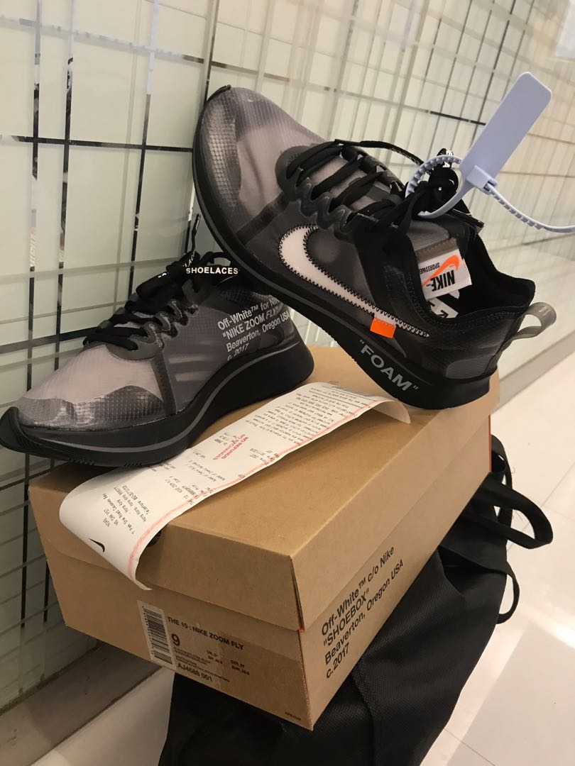 nike x off white zoom fly sp black