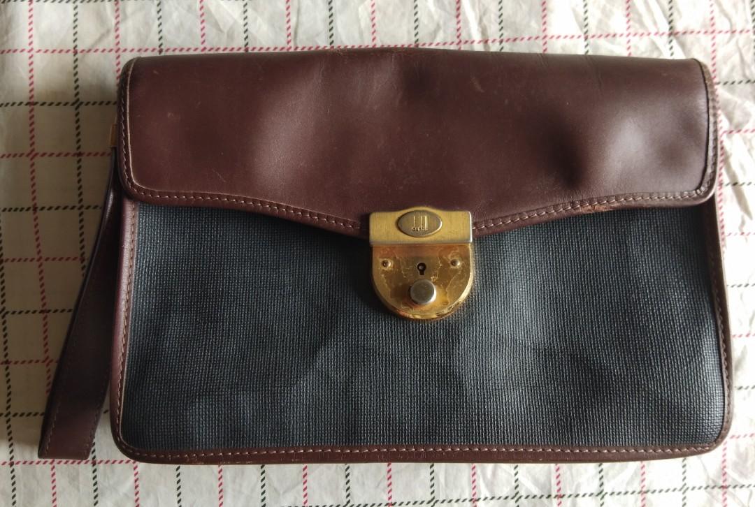 VINTAGE DUNHILL CLUTCH BAG MADE IN ITALY