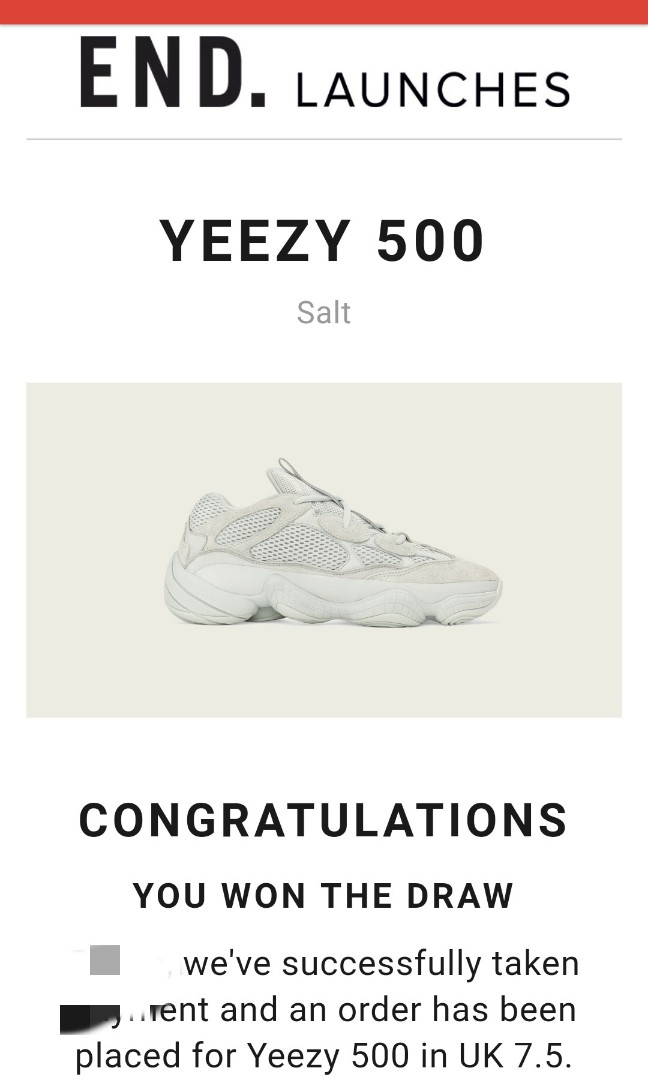Yeezy 500 salt end clothing sale