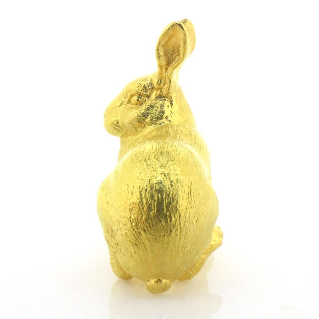 24K pure gold 999, rabbit figurine, gold rabbit, AU227, Chinese Zodiac