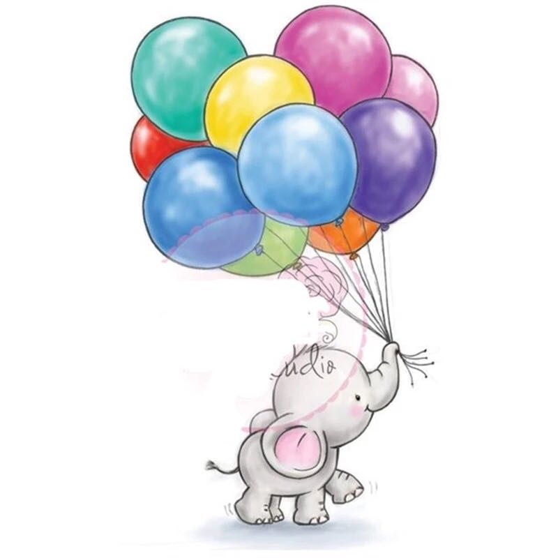Pink And Grey Elephant Balloons