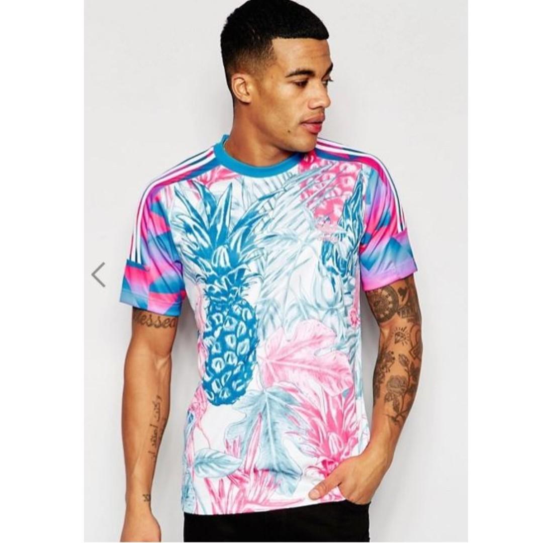 Adidas floral shirt mens top
