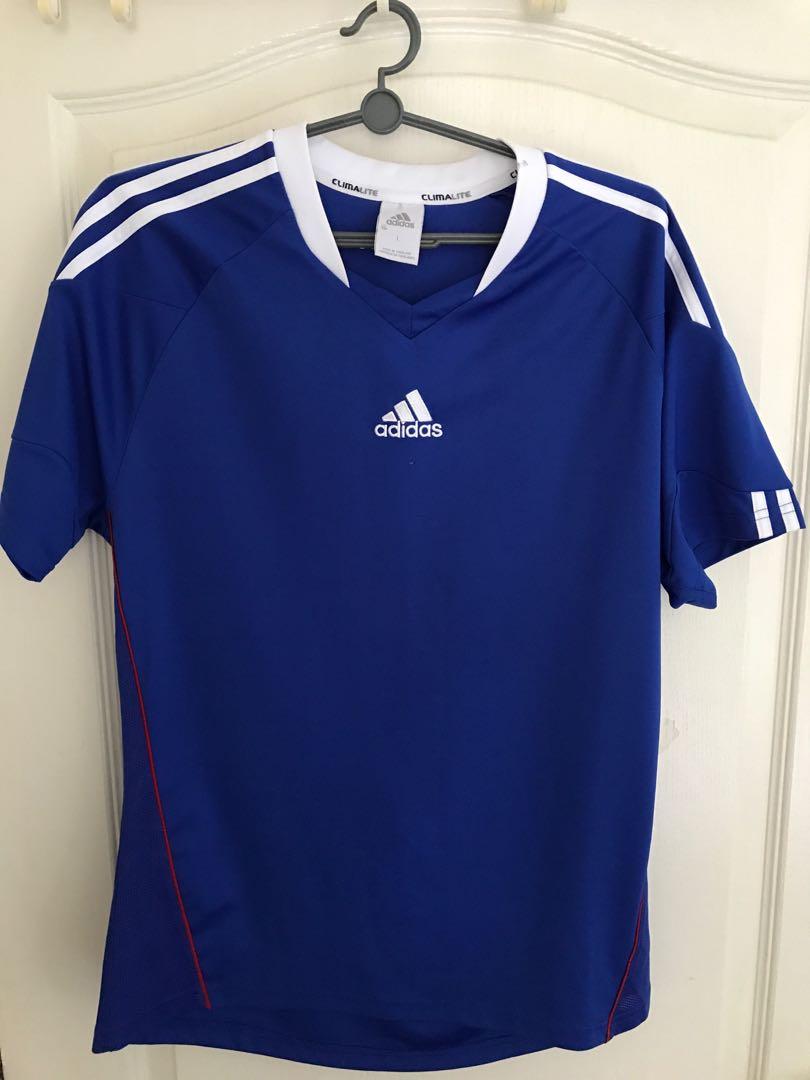 blue adidas soccer jersey