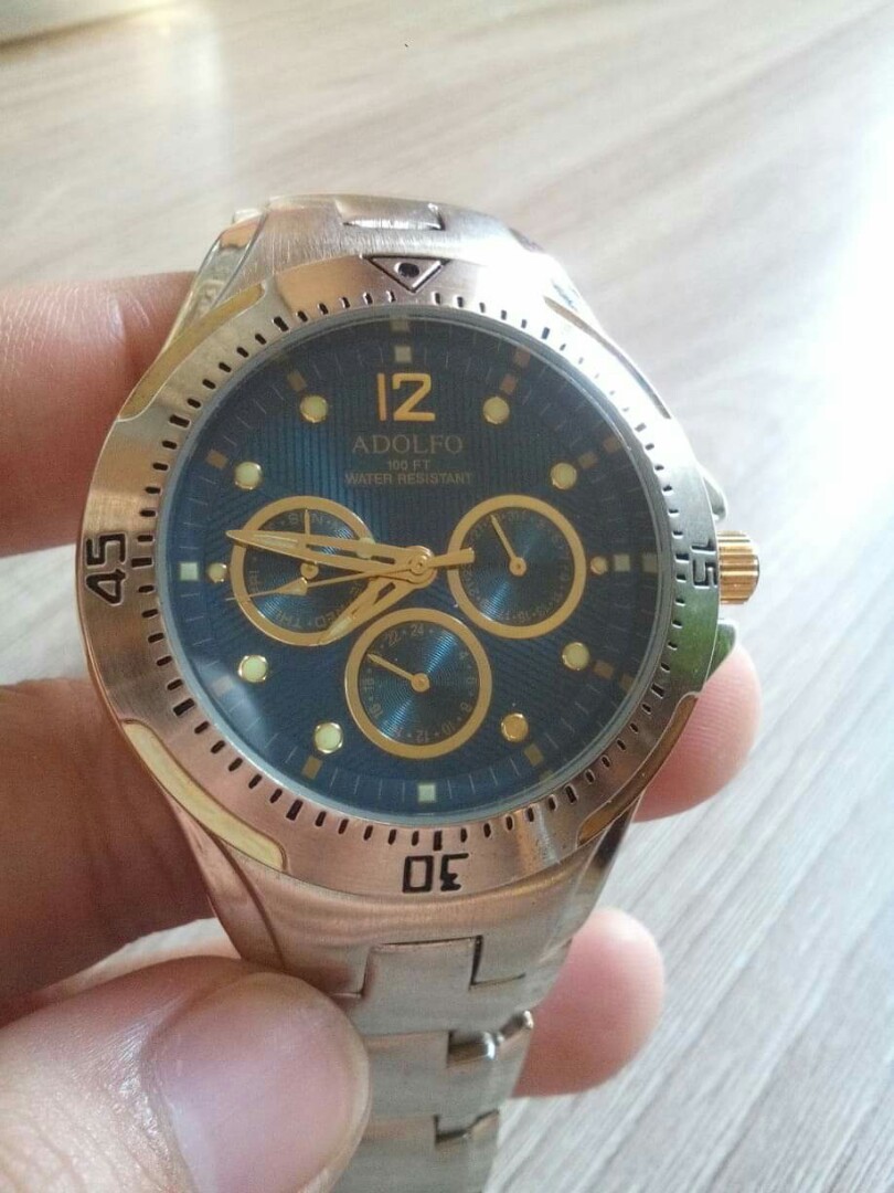 Adolfo watch 100ft water sale resistant