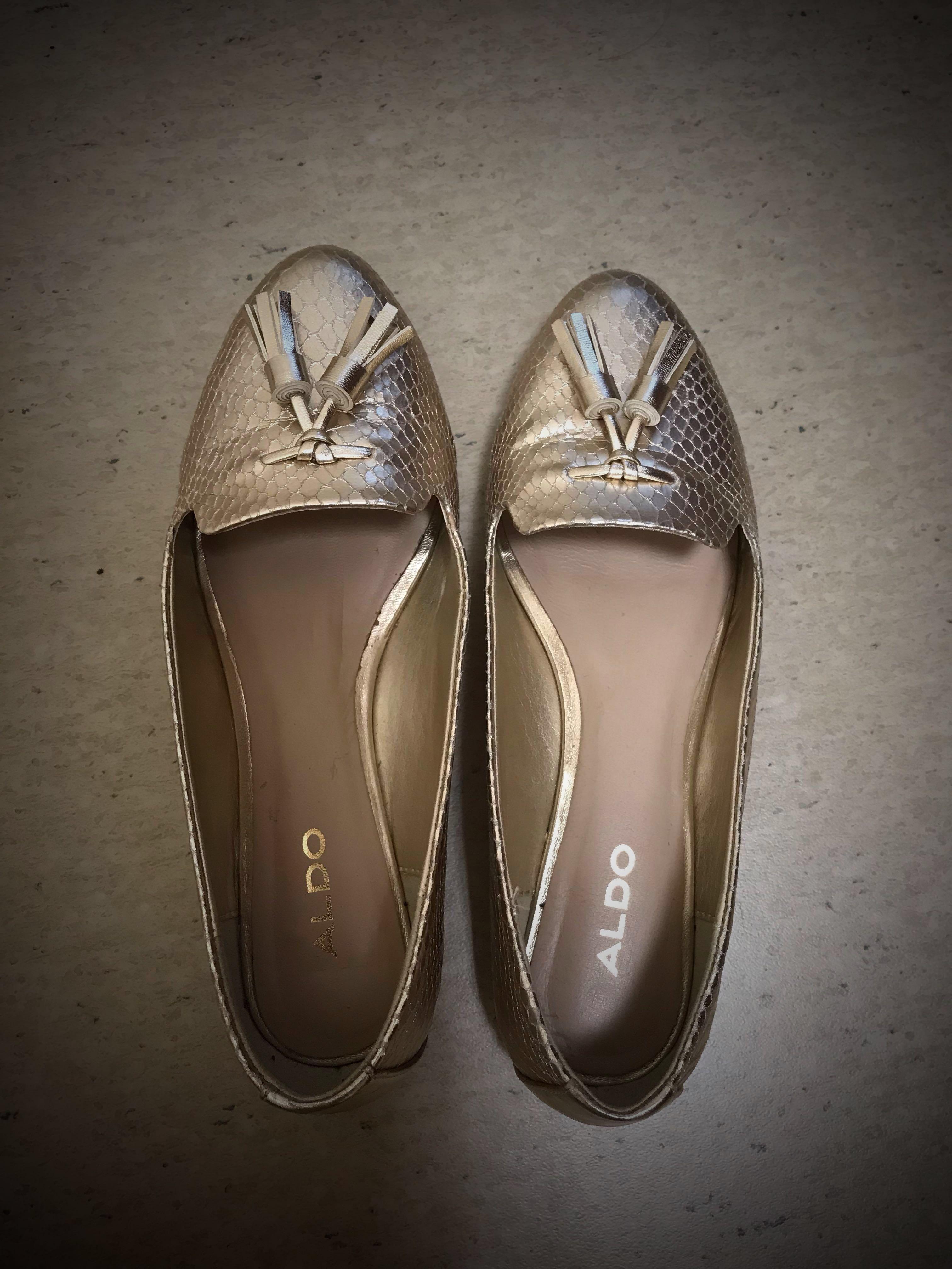 Aldo gold clearance loafers