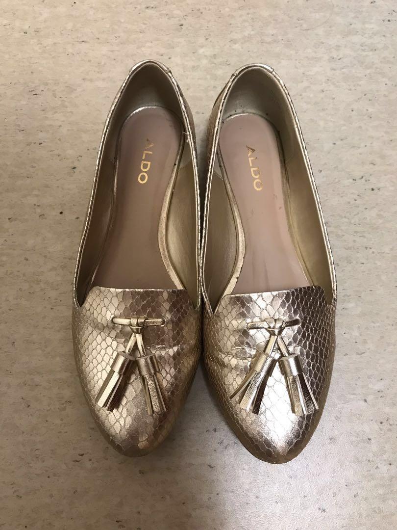 Aldo gold clearance loafers
