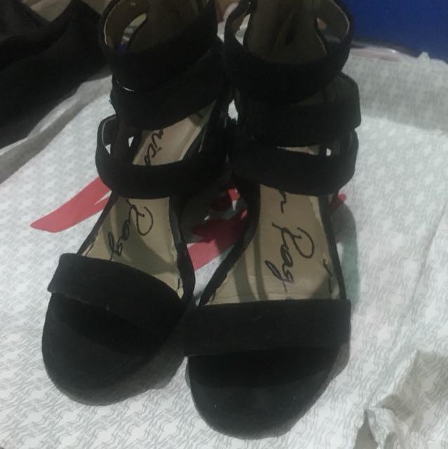 American rag black wedges best sale