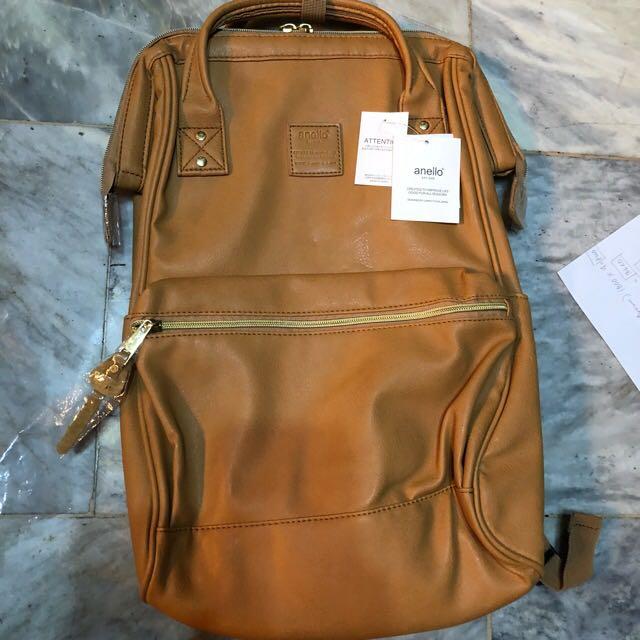 Anello Backpack Leather Beige Anello Beige Backpack Cheap