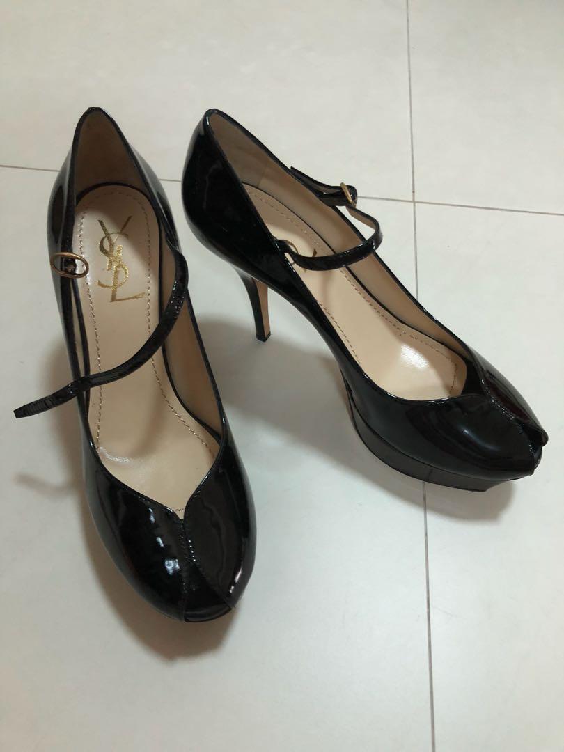 black ysl pumps