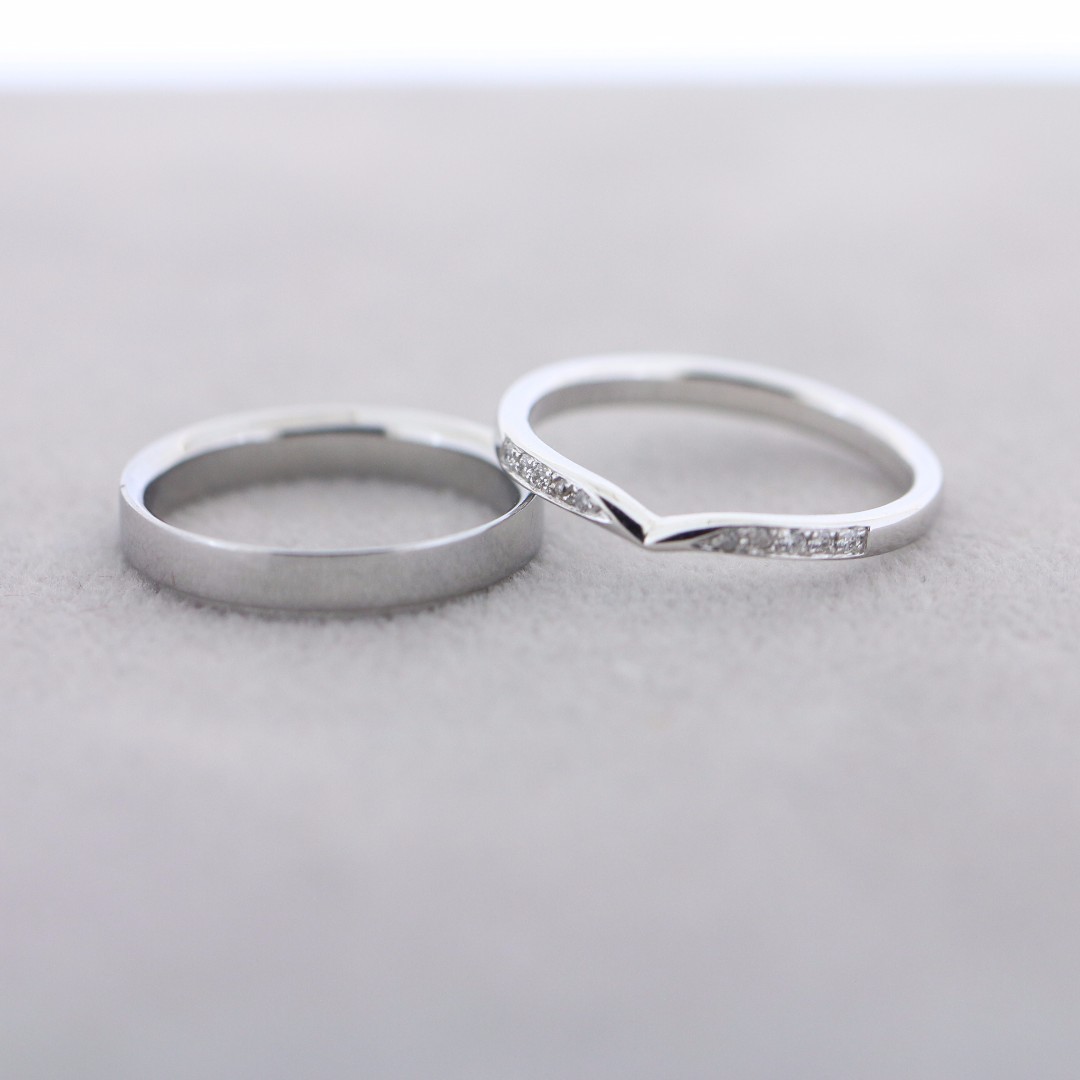 White gold ring couple deals