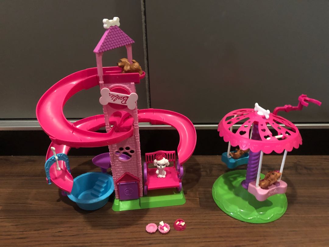 Barbie slide and spin puppy clearance pool
