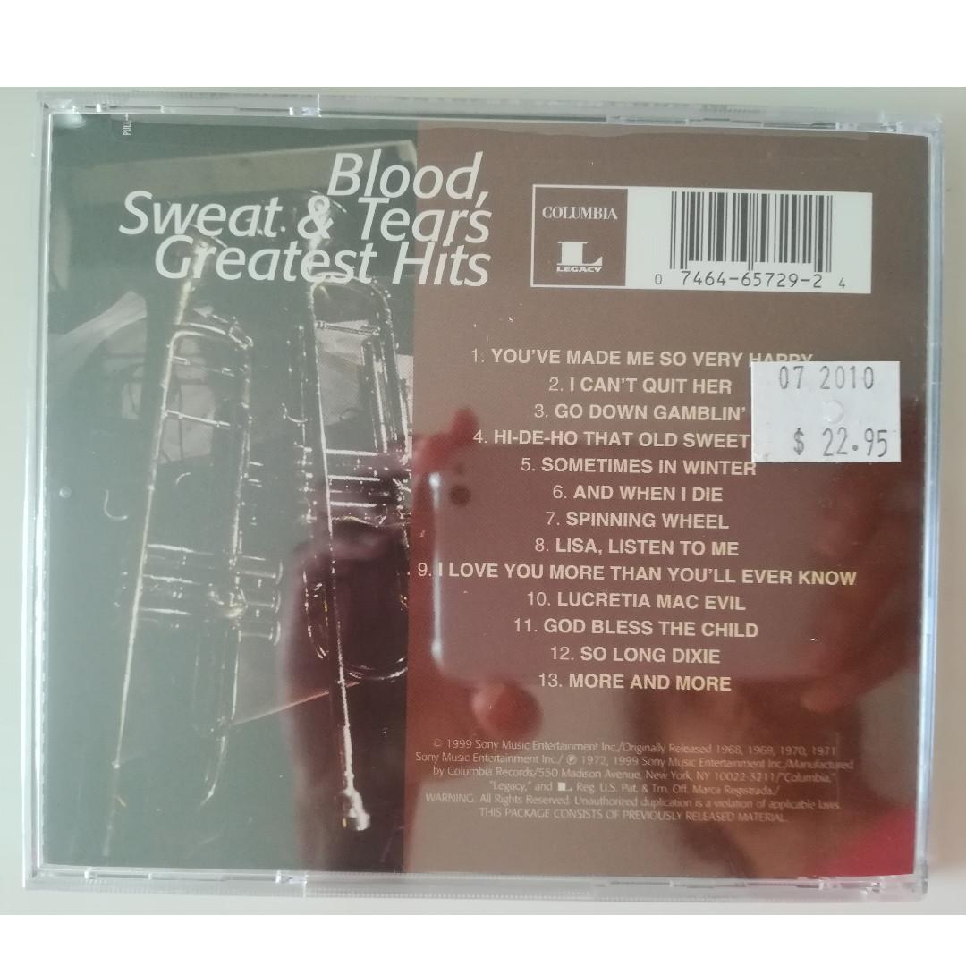 Blood Sweat Tears Greatest Hits Music Media Cds Dvds Other Media On Carousell