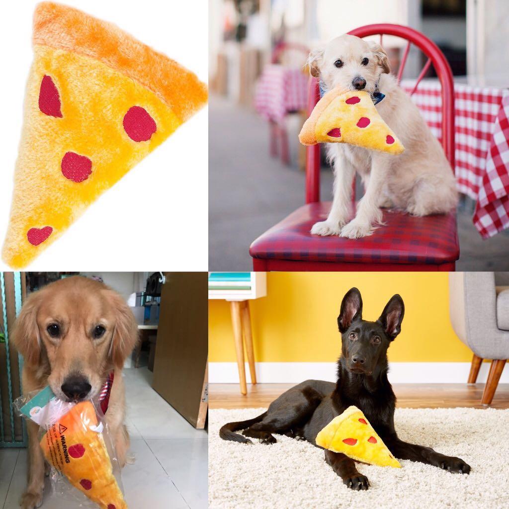 squeaky pizza dog toy