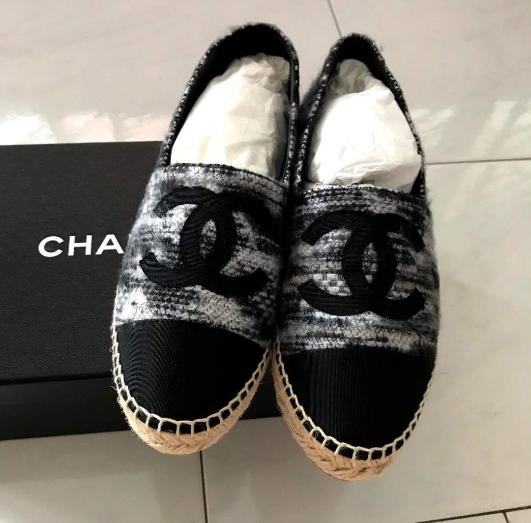 chanel tweed espadrilles