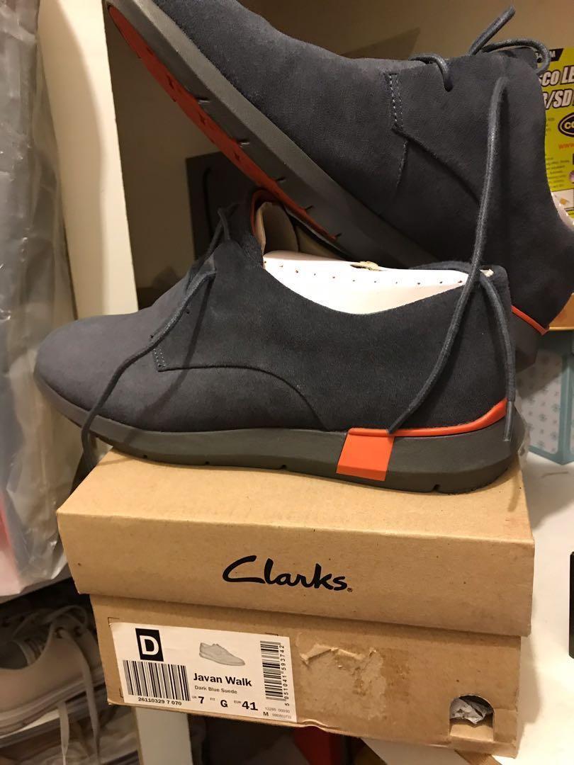 blue suede clarks