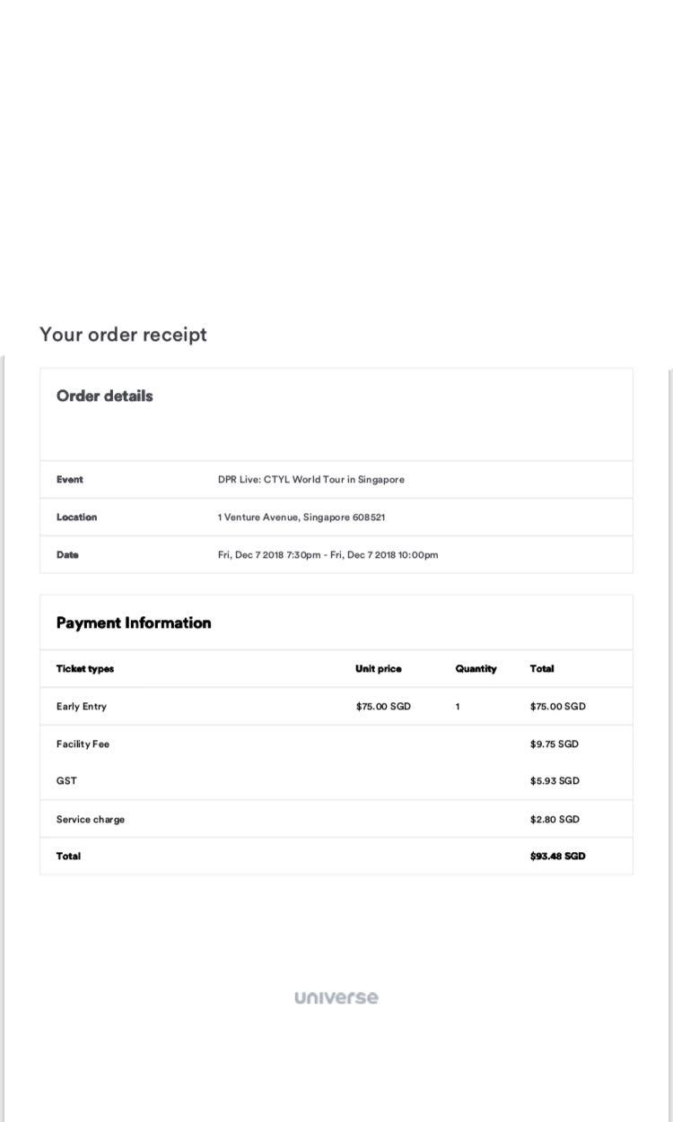 DPR LIVE EARLY ENTRY CONCERT TIX, Tickets & Vouchers, Event Tickets on ...