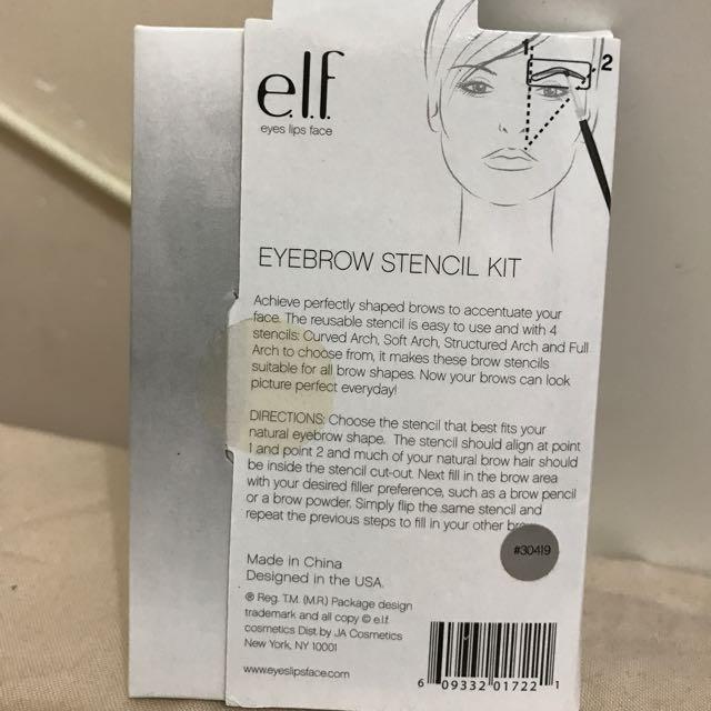 E.l.f Eyebrow stencil Kit 包郵, 美容＆個人護理, 指甲美容