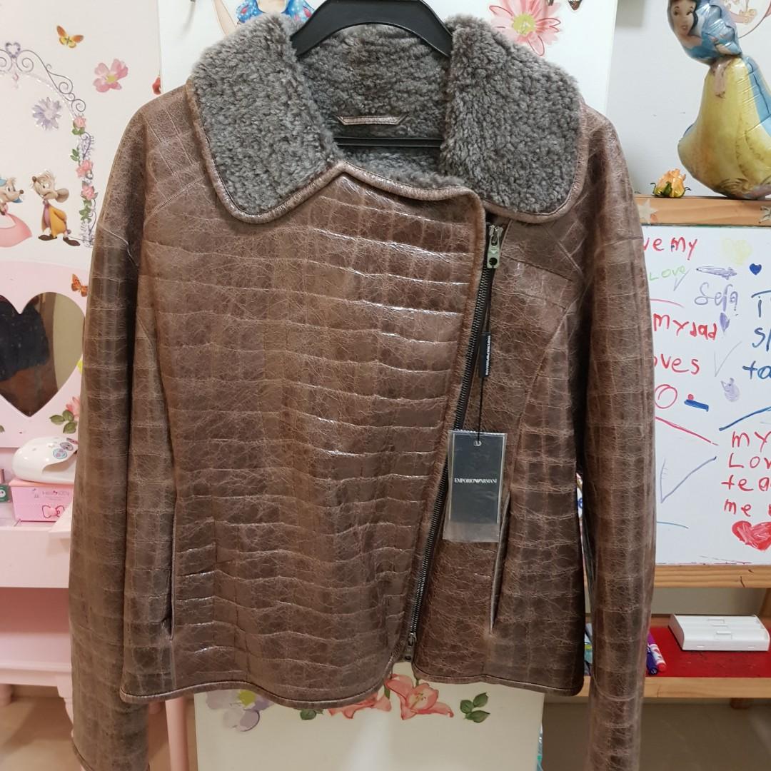 Authentic Emporio Armani leather winter jacket, Women's Fashion, Coats,  Jackets and Outerwear on Carousell