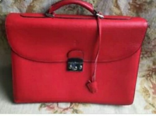 ferrari leather briefcase