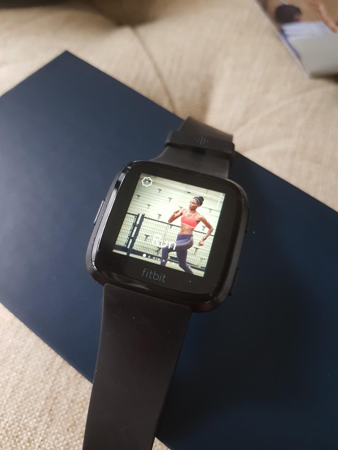fitbit versa black rose gold