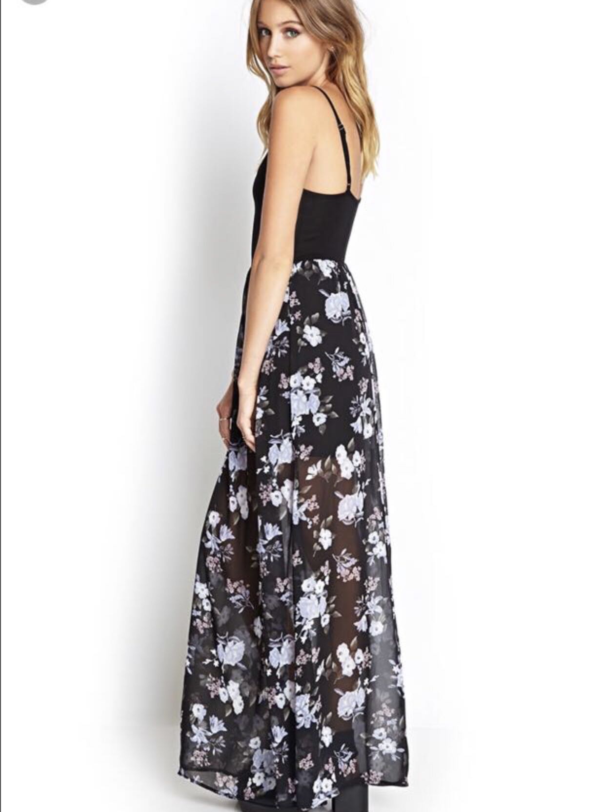 Chiffon maxi dress forever 21 deals