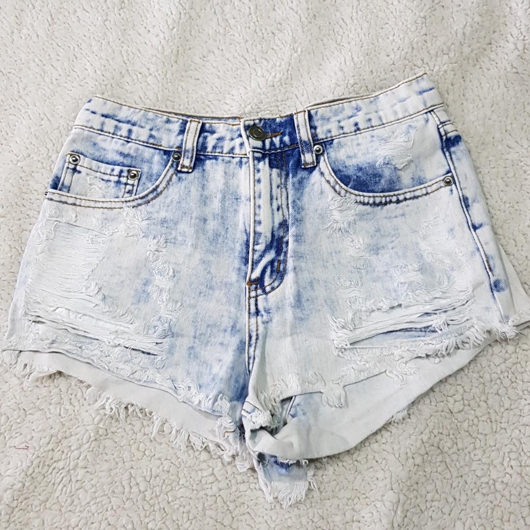 acid wash shorts
