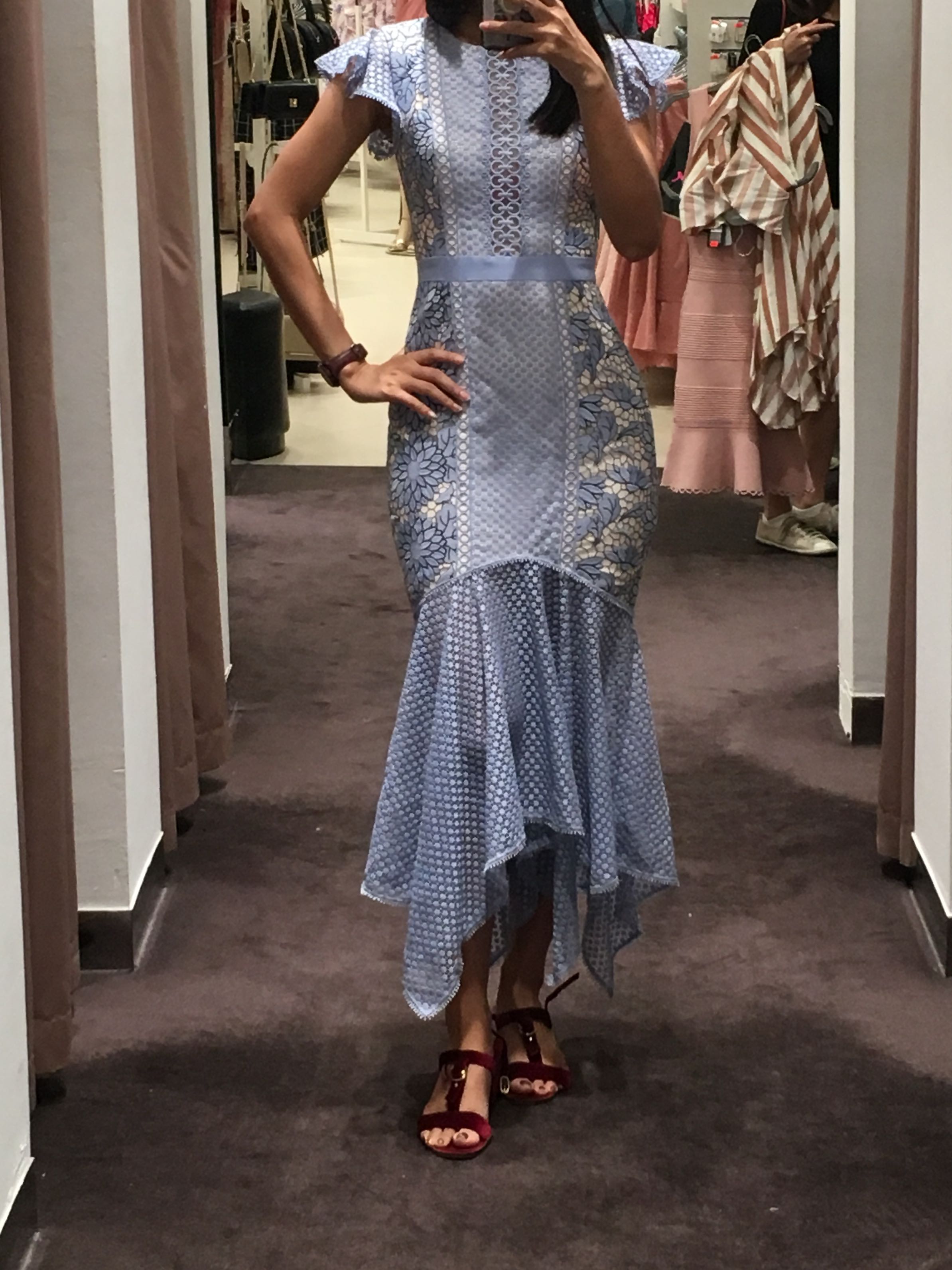 forever new light blue dress