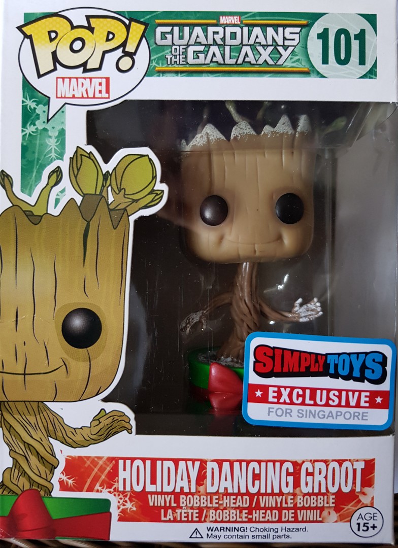 Funko Pop Holiday Dancing Groot (Exclusive Singapore Edition!), Hobbies