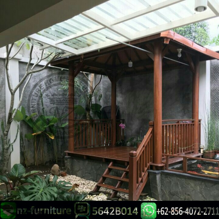 Gazebo Minimalis Taman Kolam Ikan Perabotan Rumah Di Carousell