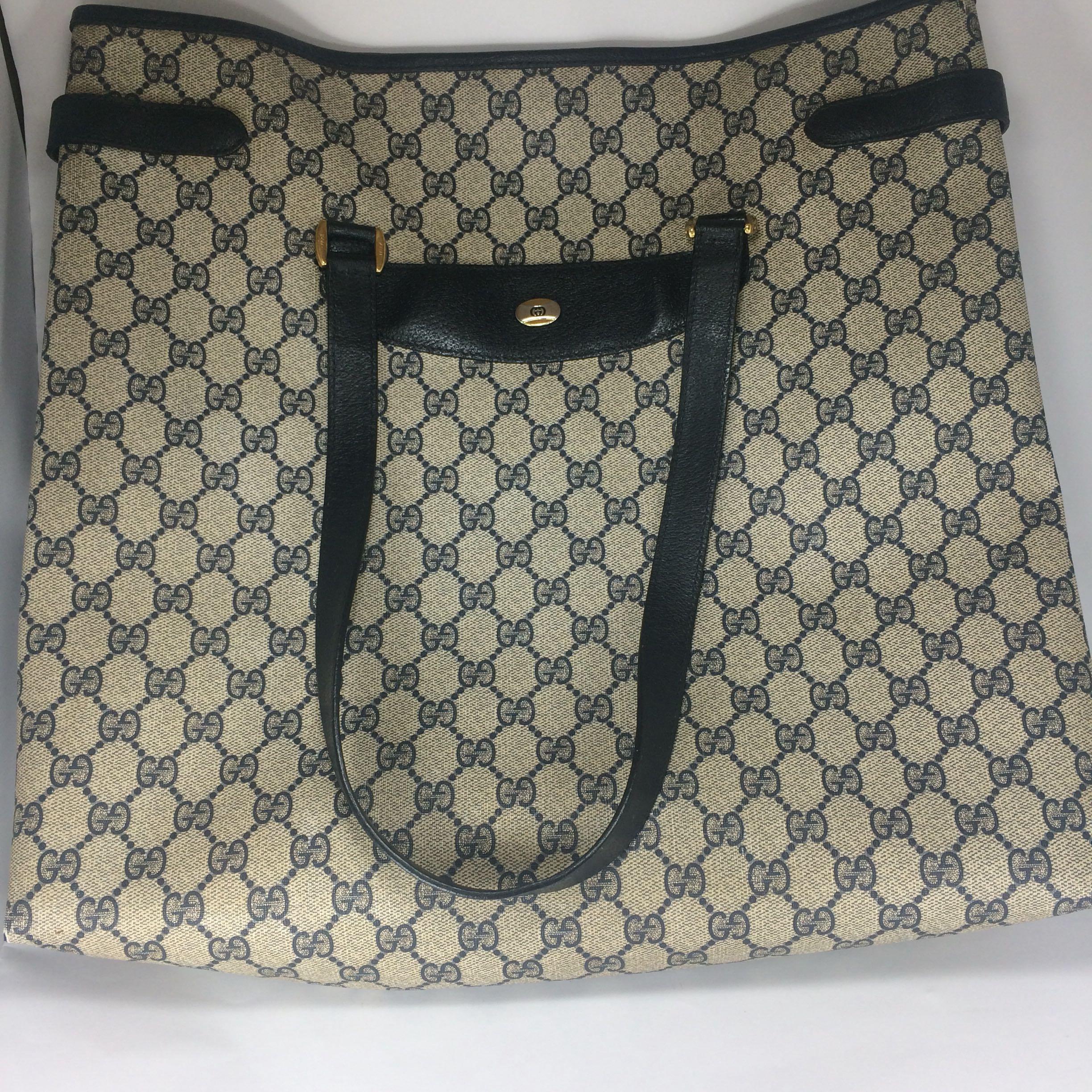 vintage gucci shopper tote