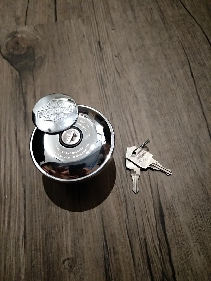 Harley Davidson fuel key lock, Motorcycles, Motorcycle Accessories on