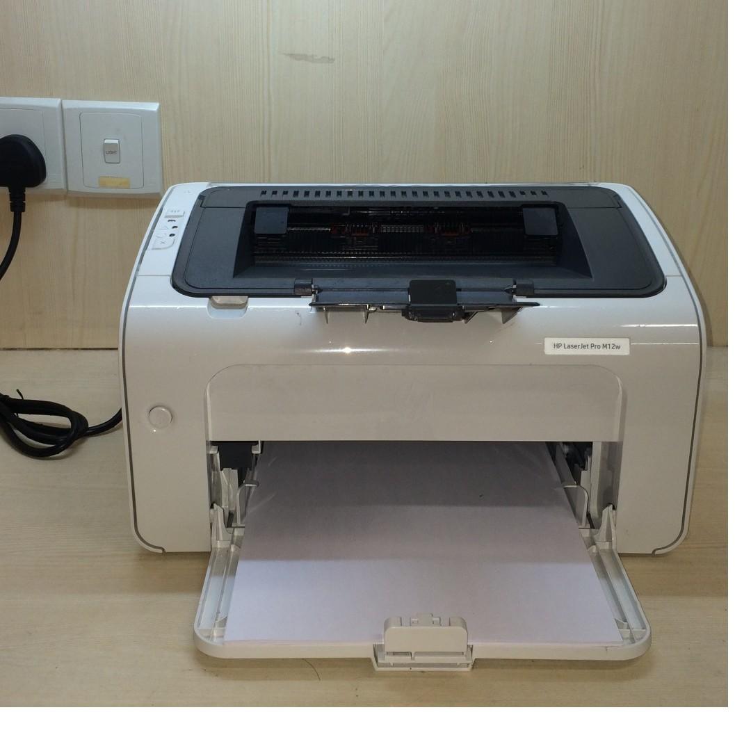HP LaserJet Pro M12w Printer Mono Almost New, Computers &amp; Tech, Printers, Scanners &amp; Copiers on Carousell