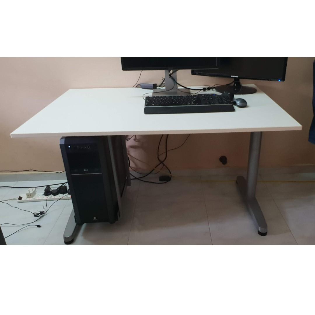 Ikea Galant Bekant Height Standing Desk Cpu Holder Furniture