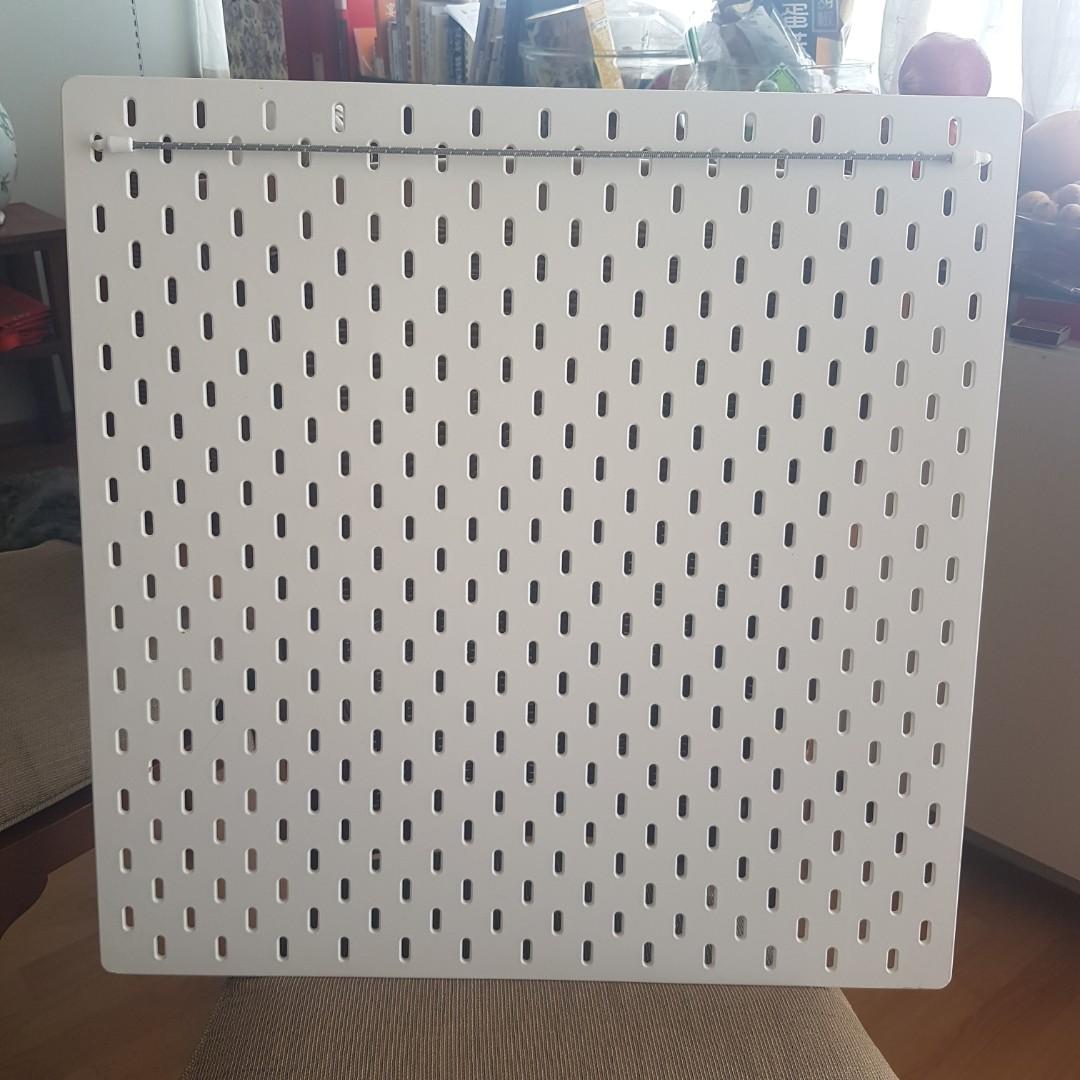 Ikea Skadis Pegboard 56x56cm Includes 3 Elastic Band And 10 Hooks