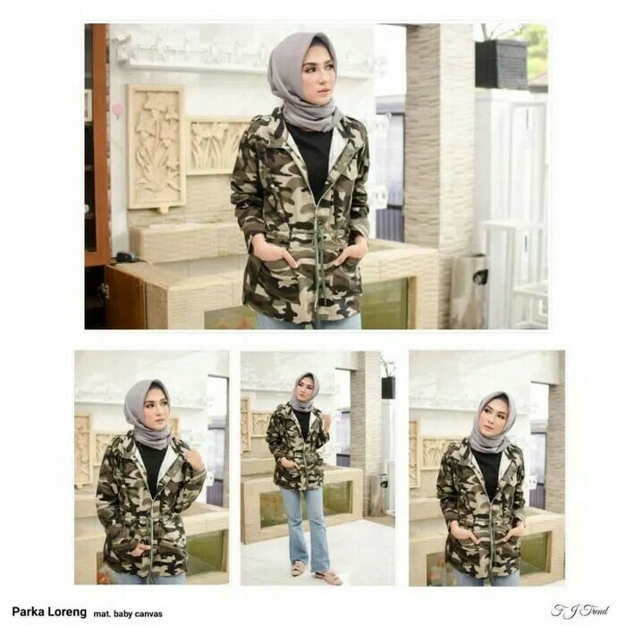 44 Model Jaket Parka Loreng HD