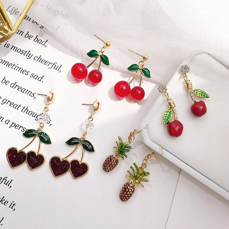 Korean earrings cute fruits Women s Fashion Jewelry