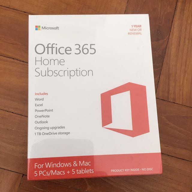 Microsoft Office 365 Home For 6 Users 1 Year Subscription