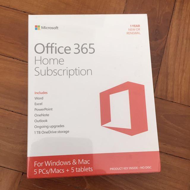 Microsoft Office 365 Home For 6 Users 1 Year Subscription