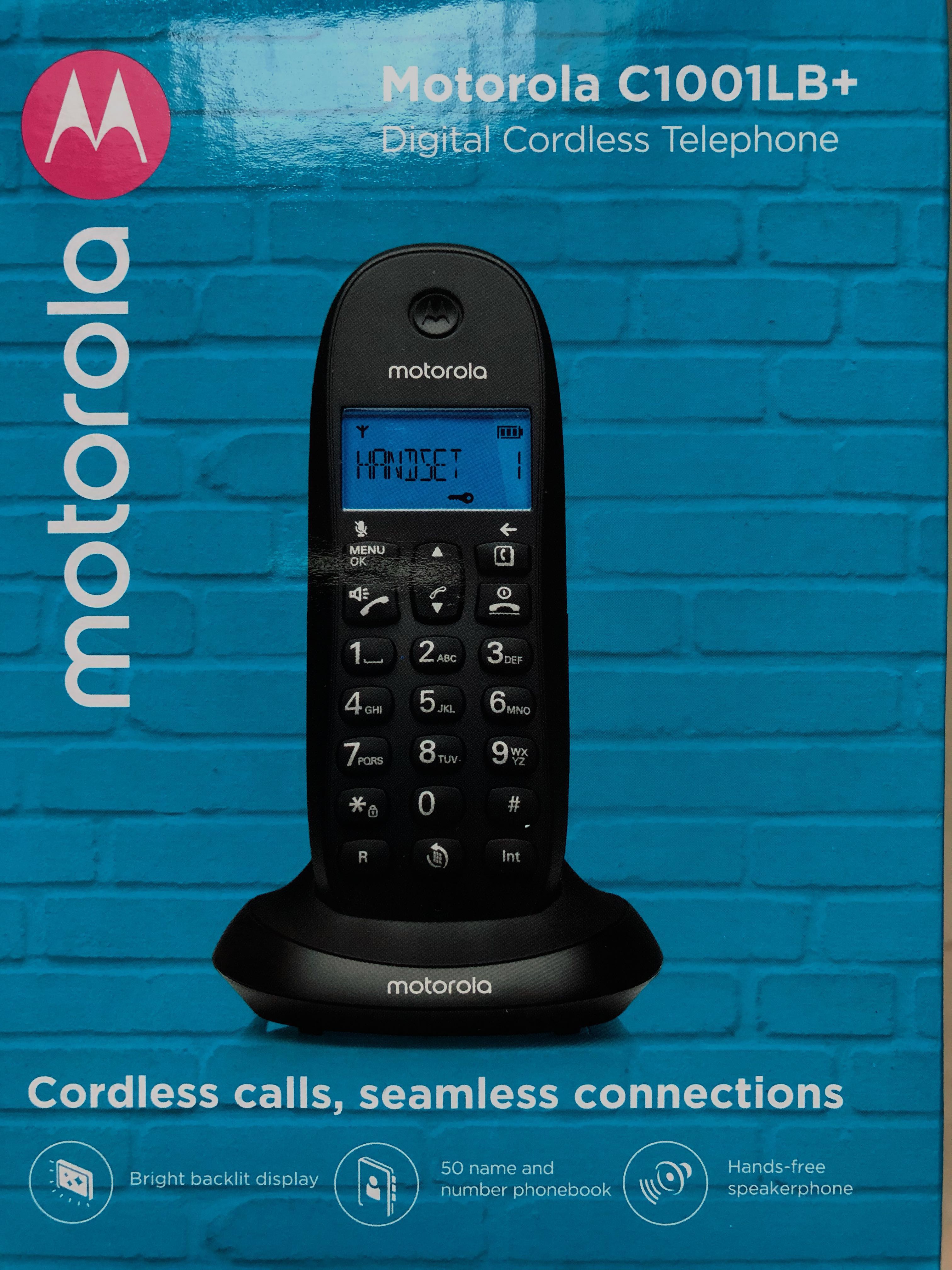 (New) Motorola C1001LB+ Cordless Phone, Mobile Phones & Gadgets, Mobile