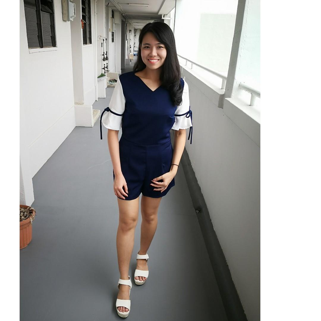 Office Look Romper Women S Fashion Clothes Rompers Jumpsuits On Carousell