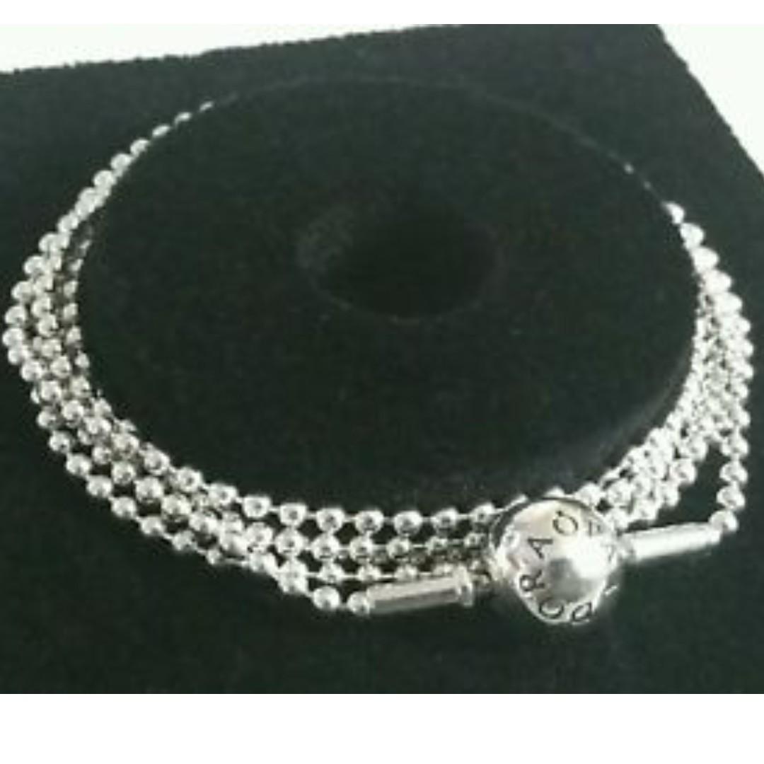 Pandora Essence Beaded Silver Necklace 80CM 596005 80 Women s