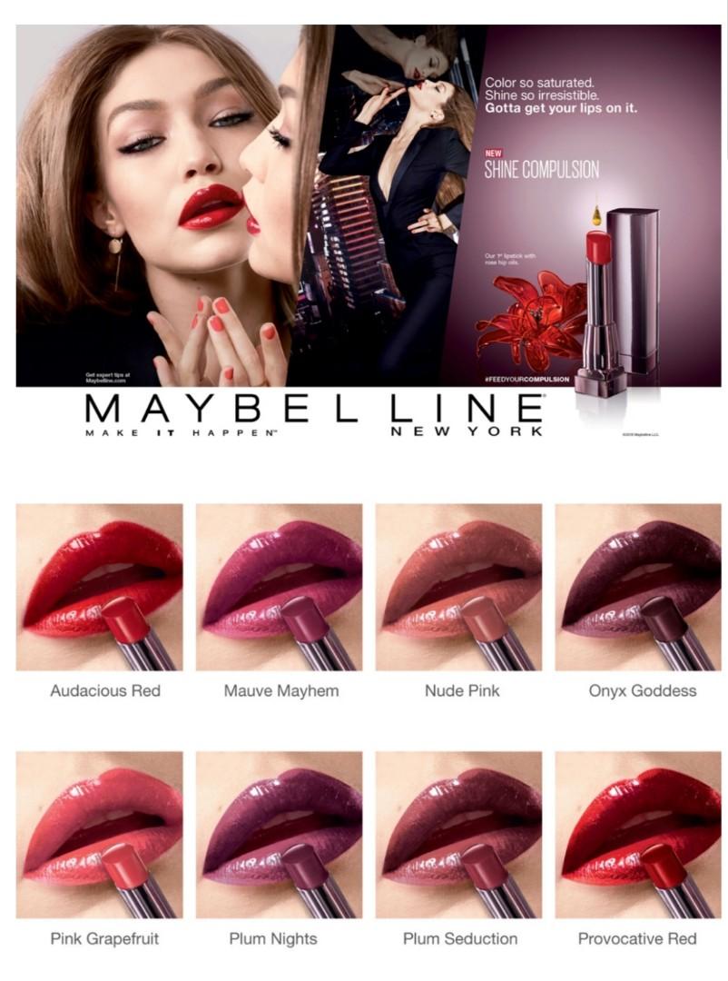 Po Maybelline Colour Sensational Shine Compulsion Health Beauty Makeup On Carousell