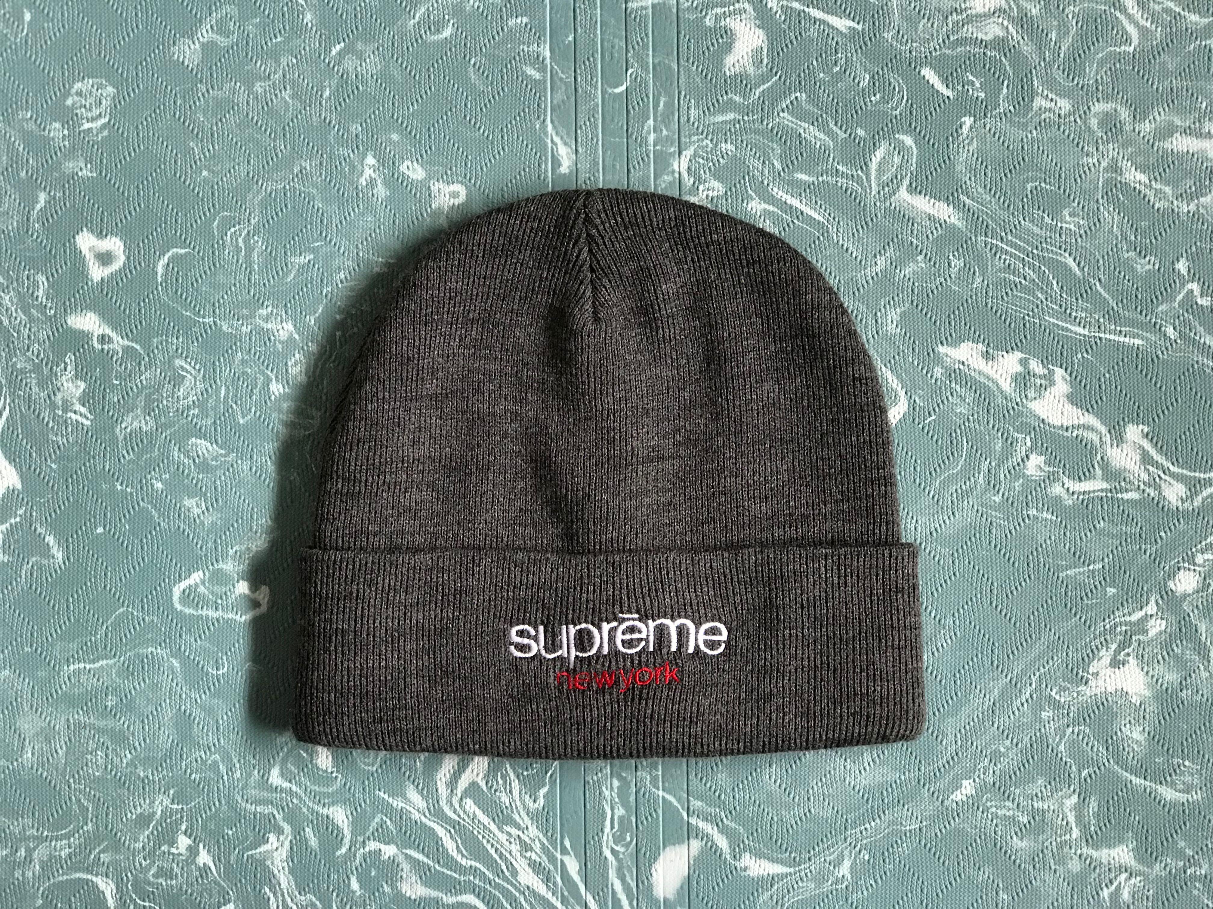 supreme gray beanie