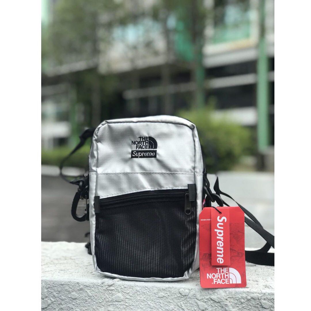 Supreme x The North Face Sling Bag Silver