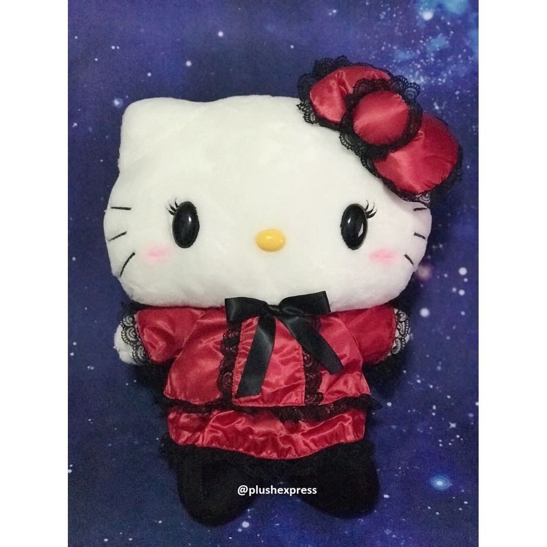 goth hello kitty plush