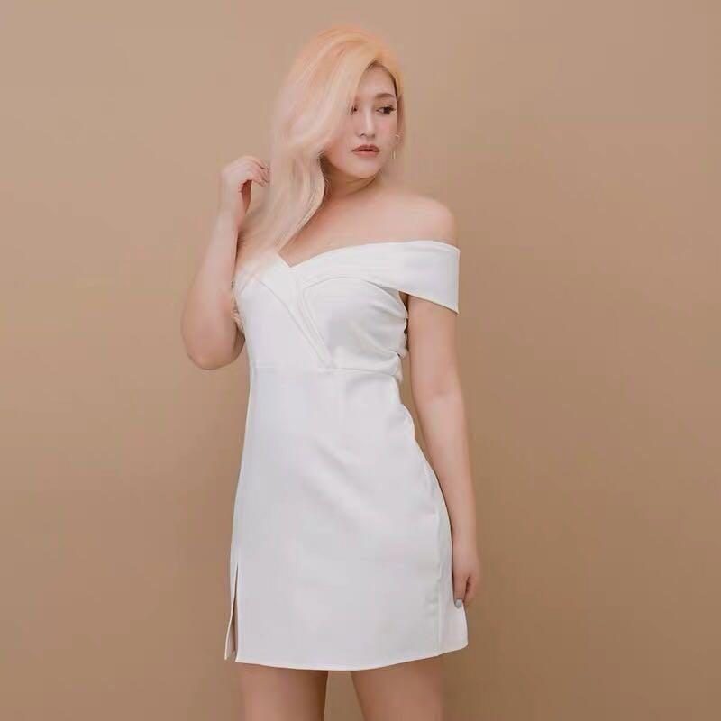 Uk 20 22 Plus Size White Off Shoulder Dress Bnwt Women S