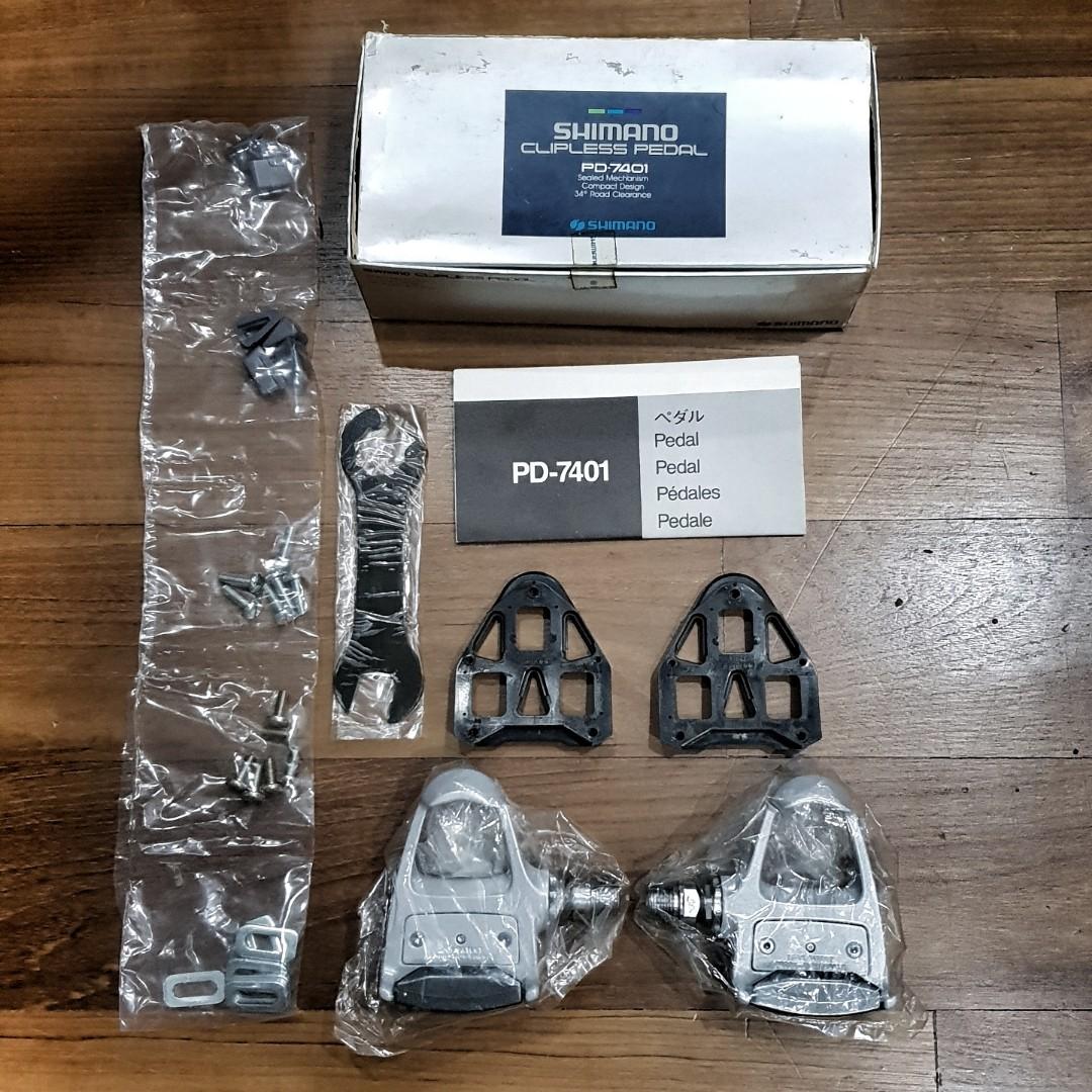 Shimano PD-7401 Clipless Pedals, Sports Equipment, Bicycles 