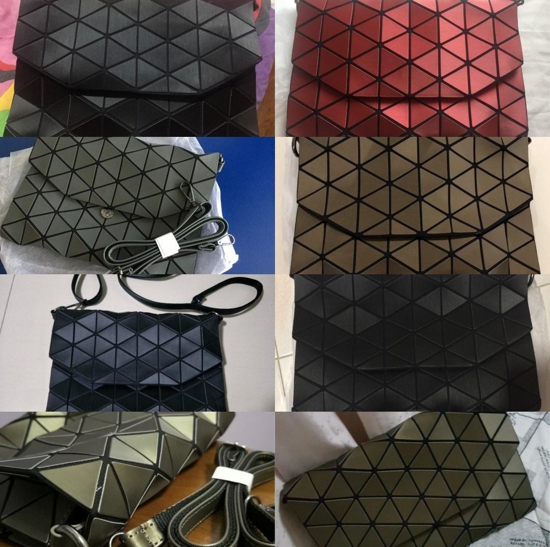 Women s Sling Shoulder Bag 3D As Clutch Wallet Purse Adidas Issey Miyake Style Geometric Laser diamond Rhombic Women s Fashion Bags Wallets Cross body Bags on Carousell