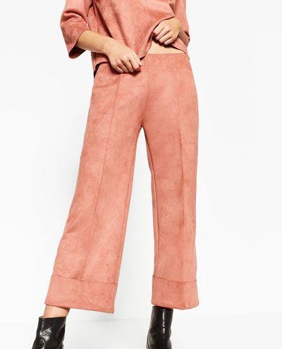 zara suede pants