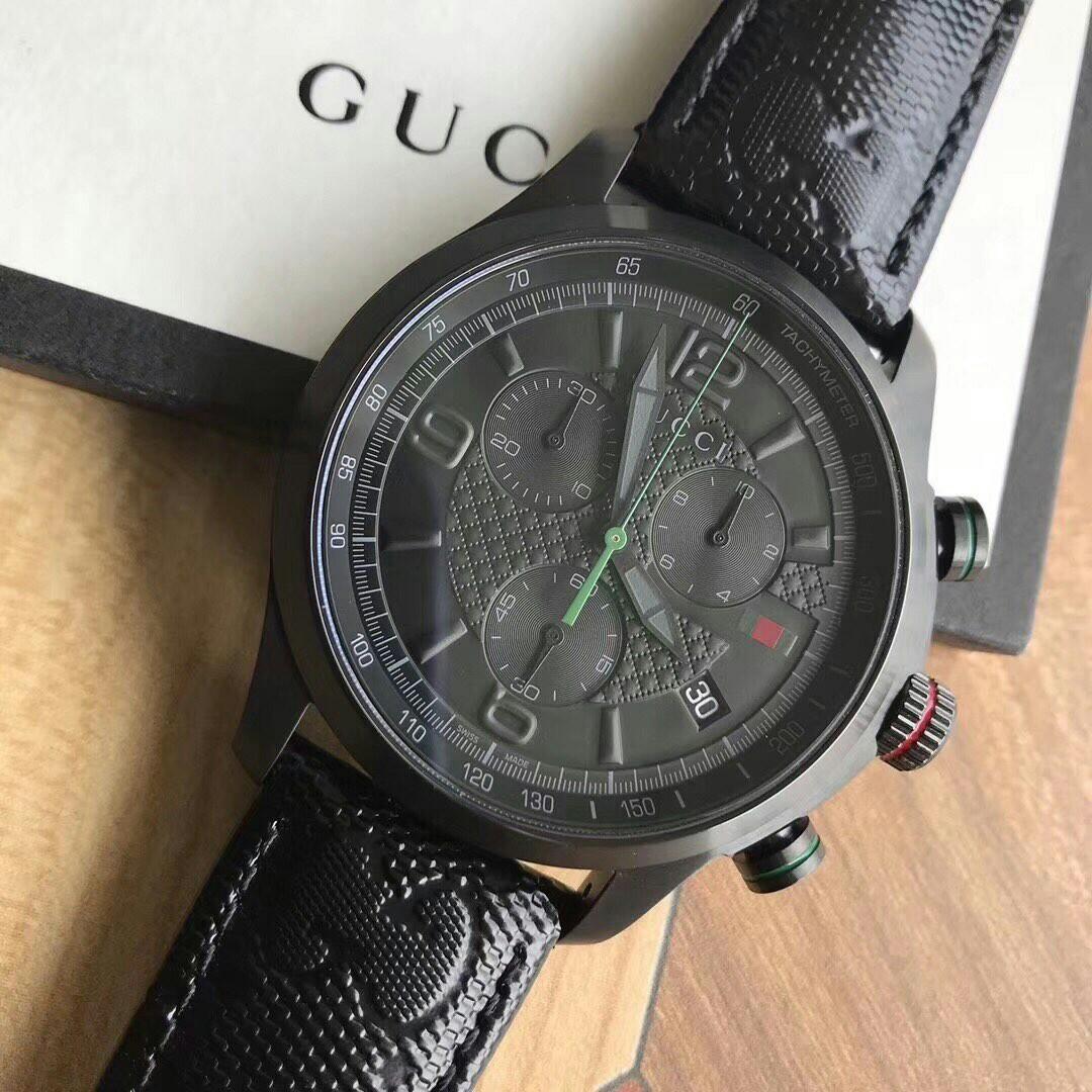 100 ORIGINAL Gucci G Timeless Black PVD Chronograph Watch